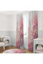 Pink Misty Rain Effect Floral 140X260 Single Panel Background Curtain - 2