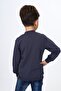 Smoked Boys' College Collar Zippered Pocket Embroidery Printed Knitted Cardigan - 2 Thread - 5