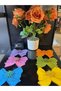 Special Design Colorful Stone Bow Detailed 6-Piece Cocktail Napkin Set, Colorful Coffee Side Serving Napkin