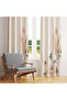 Cream Floor Gold Frame and Floral Pattern Single Wing Background Curtain 140X260 cm