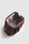 La'Graccio Paris Women's Sofia Velvet Stone Portfolio- Strap Bag Leopard Brown - 5