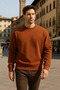 Unisex Winter Comfortable Long Cinnamon Loose Sweater - 4