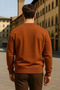 Unisex Winter Comfortable Long Cinnamon Loose Sweater - 5