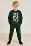Winter Fleece-Lined Boys' Swaetshirt Tracksuit Set Bottom Top 2Piece Set - 3