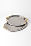 Stainless Steel Silver 2-Piece Oval Tray Set – Patterned Serving and Presentation Tray, Tarnish-Free & Fade-Resistant - 3