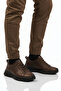 Brown Genuine Leather Slim Fit Men's Casual Shoes 260037 m