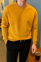 Men's Relax Fit Winter Mustard Yellow Sweater - 6