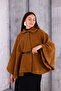 Plush Brown Women's Belted Poncho - 5