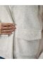 Oversized Fox Fur Pocket & Button Detail Plush Jacket - 2
