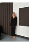 Seersucker V-Neck Long Reverse Stitch Dress