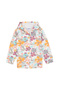Girl's Cream Flower Printed Hooded Zippered Sweatshirt 50314285-Vr256 - 2