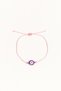 Purple Pearlescent Evil Eye Beaded Rope Bracelet