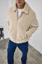 Lined Zippered Oversized Plush Coat - 4