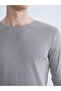 Crew Neck Basic Long Sleeve Men's T-Shirt (W5) - 3