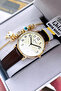 3 Atm Water Resistant Quartz Women's Wristwatch Brown Leather Band - Gift Bracelet Qqb2001C4 - 6