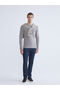 Crew Neck Basic Long Sleeve Men's T-Shirt (W5) - 2