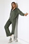 College Collar Zippered Double Tracksuit Set - 5