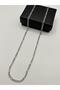 Steel Silver Color Figaro Necklace - 2