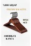 Walnut Wood Clothing Hanger Clothes Shirt Pants Hanger Black American Hook 10 Pieces