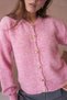 Oversized Buklet Yarn Crew Neck Knitwear Cardigan Aw25Hi0052 - 5