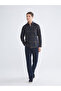 Navy Blue Regular Fit Long Sleeve Plaid Gabardine Men's Shirt - 2