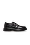 Men's leather loafer casual shoes 25k ykö-22220 m black slip-on