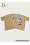 Unisex Women's and Men's Mndschesm World Printed Special Design Oversize T-Shirt