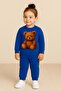 Children's Bear Sleeping in the Cloud Printed Tracksuit Set - 2