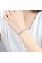 Silver Heart Detailed Zircon Stone Tennis Bracelet – Elegant & Sparkling Design |   Woman |   Stainless Steel - 3
