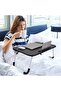 Foldable Engineered Wood Laptop Table – Pre-Assembled, Grey Finish - 4