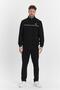 Men's Plus Size Cotton Full Zip Tracksuit Set Black 201462B-S - 2