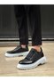 Black Patent Leather Parachute Detail Lace-Up High Light Sole Style Men's Shoes Tge230393 - 4