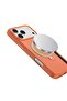 Minster Leather MagSafe Case with Foldable Stand for iPhone 17 Pro – Orange - 2