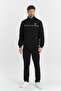 Men's Plus Size Cotton Full Zip Tracksuit Set Black 201462B-S - 5