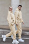 UNISEX 3-YARN BRUSHED INSIDE OVERSIZED COUPLE SPECIAL TRACKSUIT SET (SINGLE) - 3