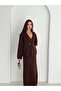 Soft Textured Double-Breasted Cardigan and Skirt Knitwear Set - 7
