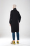 Women's Black Zippered High Collar Pocketed Soft Textured Hijab Sports Tunic / Dress _2290 - 5