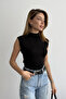 Women's High Neck Sleeveless Blouse - 3