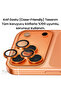 Glass Camera Lens Protector with Cosmic Orange Metal Frame Compatible with Apple iPhone 17 Pro Max / 17 Pro - 4
