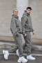 UNISEX 3-YARN BRUSHED INSIDE OVERSIZED COUPLE SPECIAL TRACKSUIT SET (SINGLE) - 3