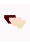 NBB Laser Cut Regular Waist 3 Pack Panties (Burgundy, Skin, Black, Powder)