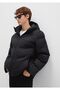 Hooded Black Puffer Coat from Nin Men's Collection.Loose Fit / Relaxed Fit