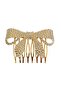 Gold Color Ribbon Figured Wire Comb Buckle - 2