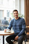 Men's Crew Neck Patterned Sweater - 3