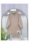Bow Detail Zero Neck Combed Cotton Tunic