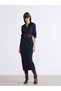 Özmarka New Season Shirt Collar Gathered Jean Dress