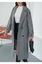 Zr Premium Oversized Gray Cashmere Coat - 6