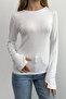 Women's Finger Detailed Finger-Looped Blouse - 5