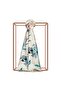 Patterned Silk Shawl - Clover Garden Patterned - Mink