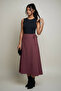 Women's Tie Detail Scuba Fabric Asymmetrical Skirt Nms075